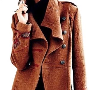 Free People Military Style Wool Coat